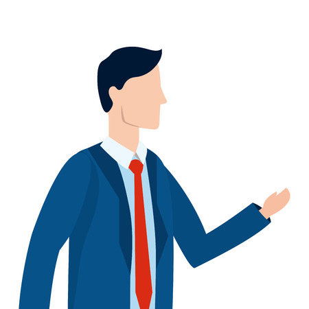 successful businessman avatar cartoon vector illustration graphic designのイラスト素材