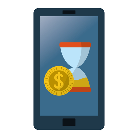 successful business concept element smartphone cartoon vector illustration graphic designのイラスト素材