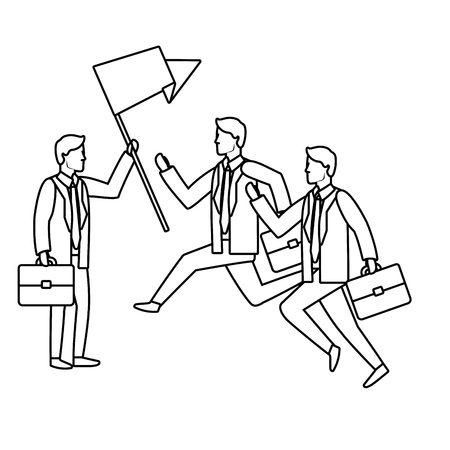 successful businessmen avatar cartoon vector illustration graphic designのイラスト素材