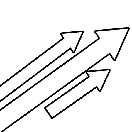 successful Arrows up concept cartoon vector illustration graphic design