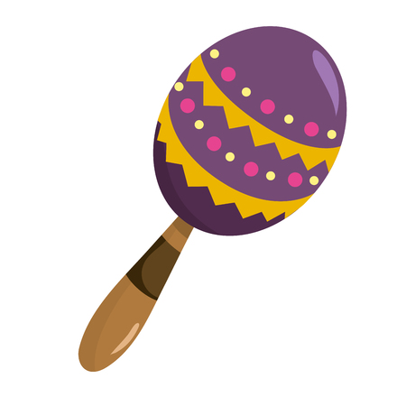mexican icon maraca cartoon vector illustration graphic designのイラスト素材
