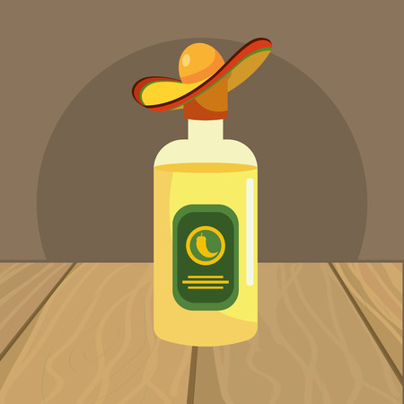 mexican icon tequila cartoon vector illustration graphic designのイラスト素材