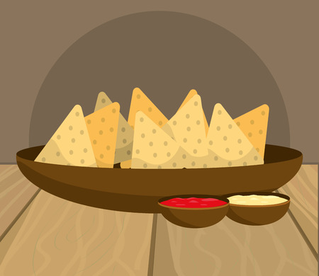 delicious mexican food cartoon vector illustration graphic designのイラスト素材