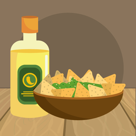 delicious mexican food cartoon vector illustration graphic designのイラスト素材