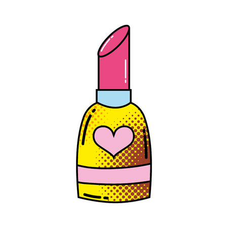 lipstick pop art style vector illustration designのイラスト素材