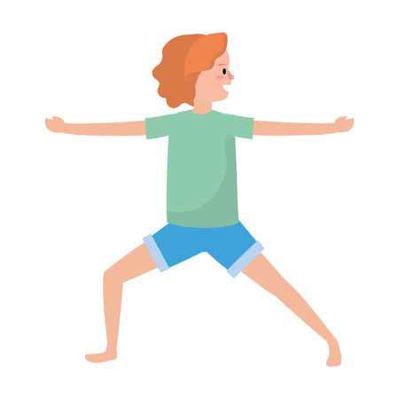 fit woman practicing yoga cartoon vector illustration graphic designのイラスト素材