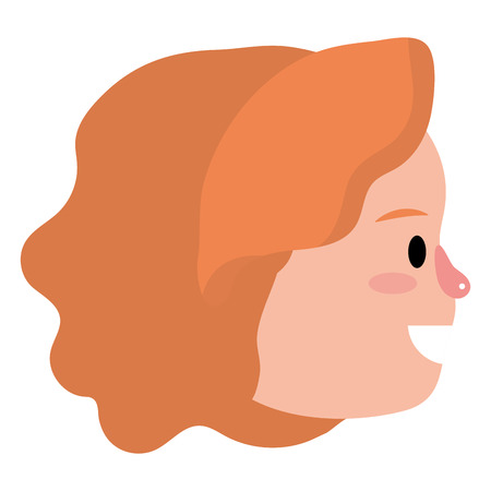 beautiful woman face smilingのイラスト素材