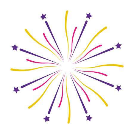 bright fireworks cartoon vector illustration graphic designのイラスト素材