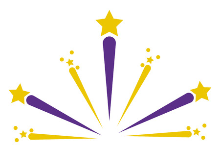 bright fireworks cartoon vector illustration graphic designのイラスト素材