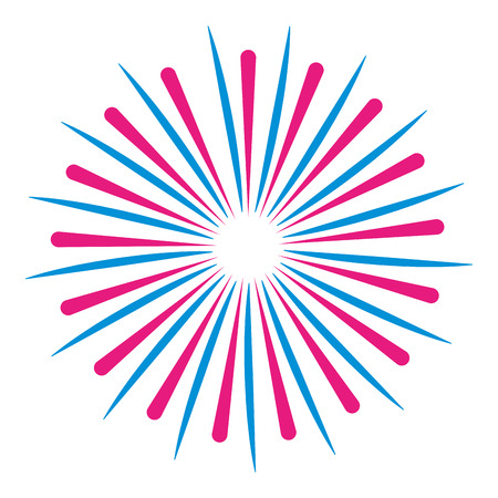 bright fireworks cartoon vector illustration graphic designのイラスト素材