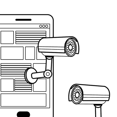 security system cartoonのイラスト素材