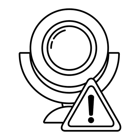security system cartoon vector illustration graphic designのイラスト素材