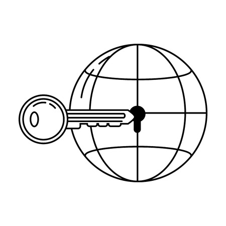 security system cartoon vector illustration graphic designのイラスト素材