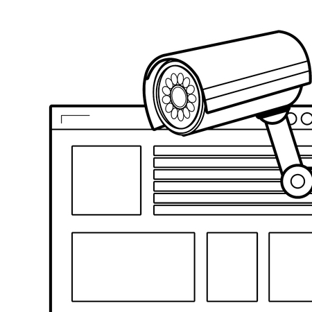 security system cartoonのイラスト素材