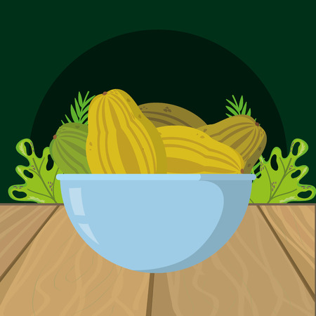 fresh fruits papaya cartoon vector illustration graphic designのイラスト素材