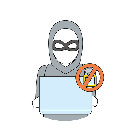 security system cartoon vector illustration graphic designのイラスト素材