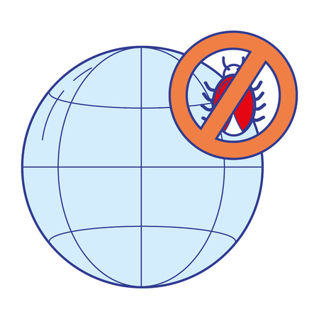 security system and antivirus vector illustration graphic designのイラスト素材