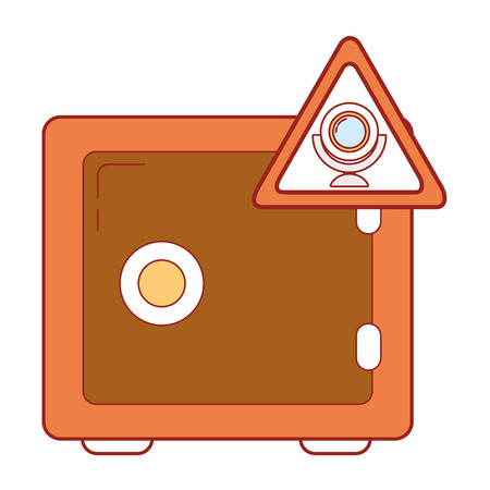 security system cartoon vector illustration graphic designのイラスト素材