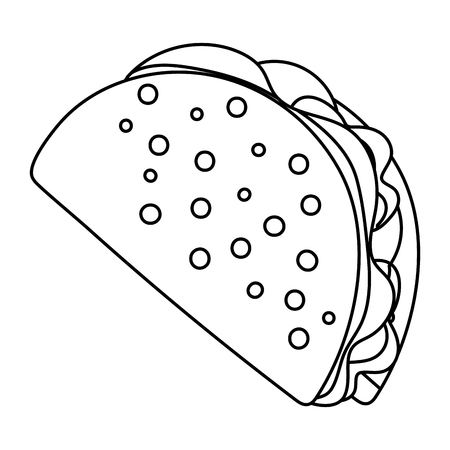 delicious mexican food cartoonのイラスト素材