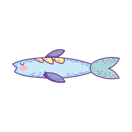 cute fairytale fish icon vector illustration designのイラスト素材