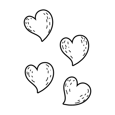 hearts love colors icons vector illustration designのイラスト素材