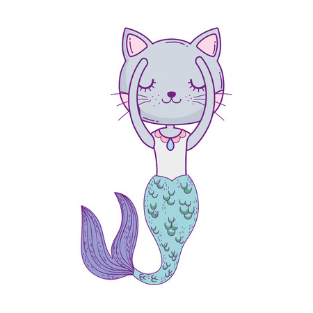 cute mermaid fairytale characterのイラスト素材