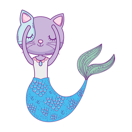 cute mermaid fairytale characterのイラスト素材