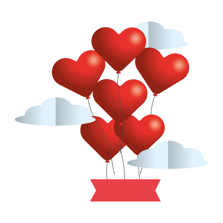 valentines day heart cartoon vector illustration graphic designのイラスト素材