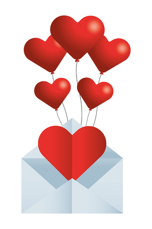 valentines day heart cartoon vector illustration graphic designのイラスト素材