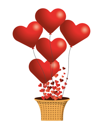 valentines day heart cartoon vector illustration graphic designのイラスト素材