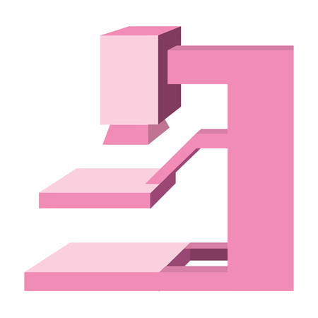Pink microscope isolated vector illustration graphic designのイラスト素材
