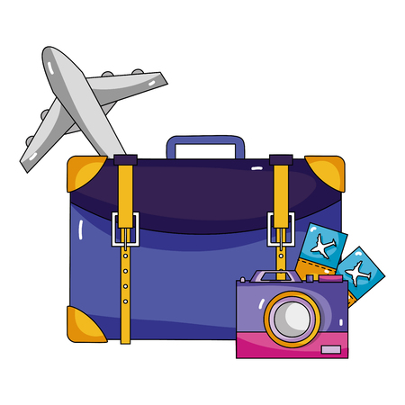 Travel around world cartoons vector illustration graphic designのイラスト素材