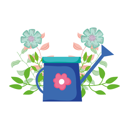 cute sprinkler of garden with floral decoration vector illustration designのイラスト素材