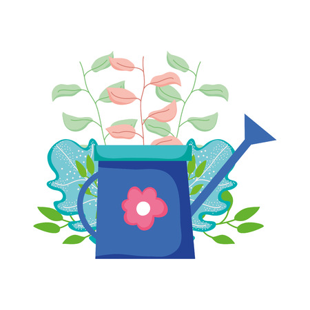 cute sprinkler of garden with floral decoration vector illustration designのイラスト素材
