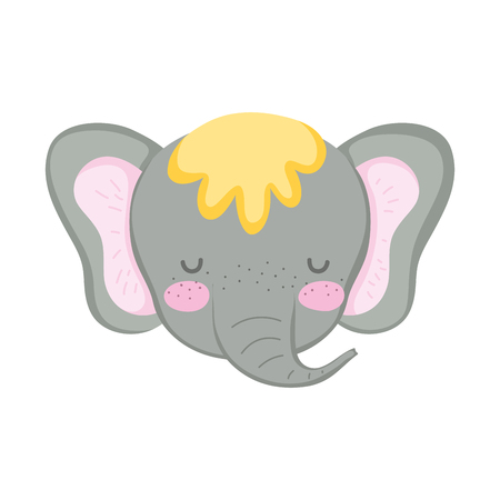 cute and little elephant character vector illustration designのイラスト素材