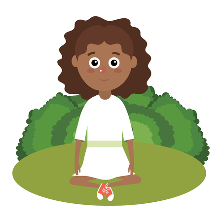 cute girl cartoon vector illustration graphic designのイラスト素材