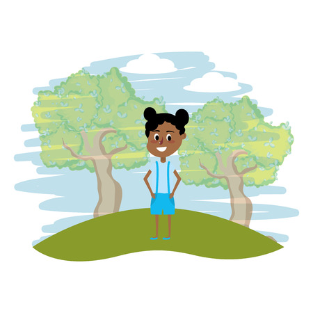 cute girl cartoon vector illustration graphic designのイラスト素材