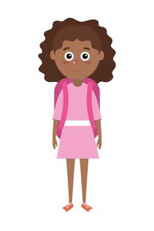 cute girl cartoon vector illustration graphic designのイラスト素材