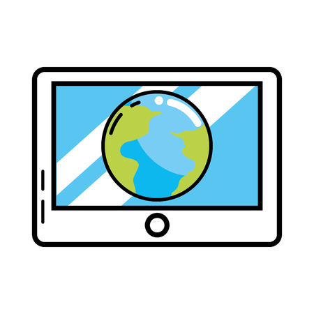 technoogy computing computer screen cartoon vector illustration graphic designのイラスト素材