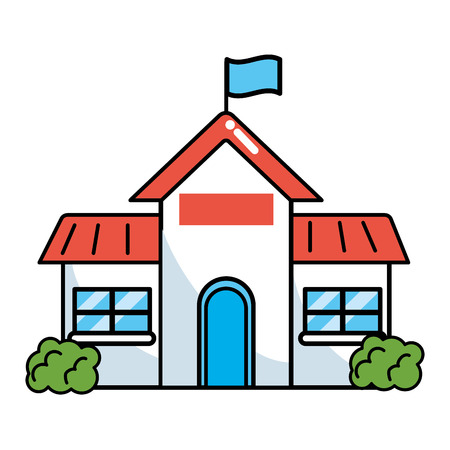 elementary school cartoon vector illustration graphic designのイラスト素材