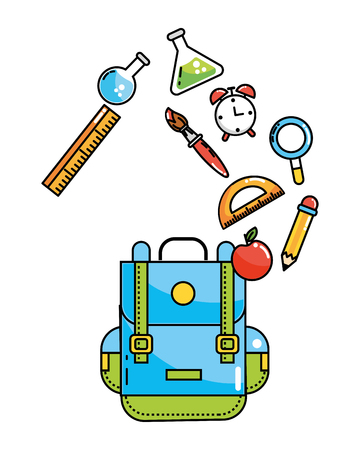 school study element cartoon vector illustration graphic designのイラスト素材