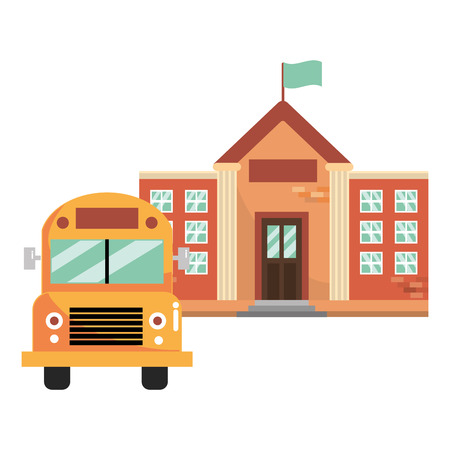 elementary school cartoon vector illustration graphic designのイラスト素材