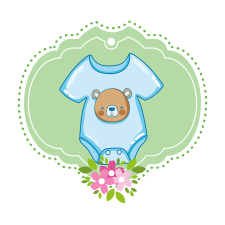 cute baby shower cartoon vector illustration graphic designのイラスト素材