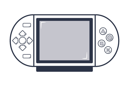 videogame time cartoon vector illustration graphic designのイラスト素材