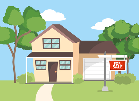 sale house property business plan vector illustrationのイラスト素材