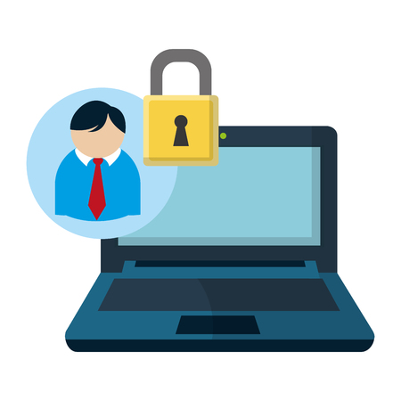 technology computing security support cartoon vector illustration graphic designのイラスト素材