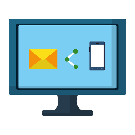 technology computing cartoon vector illustration graphic designのイラスト素材