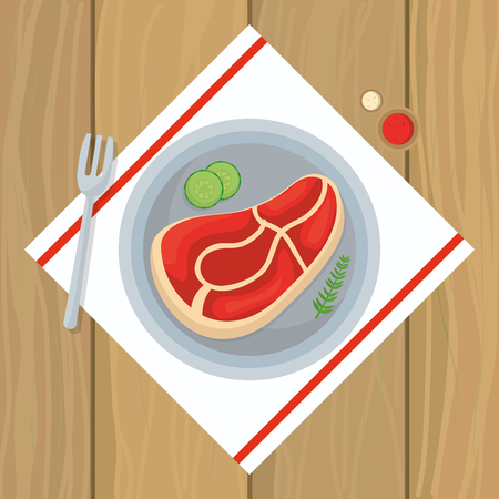 delicious food cartoon vector illustration graphic designのイラスト素材