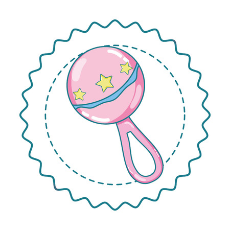 cute baby shower cartoon vector illustration graphic designのイラスト素材