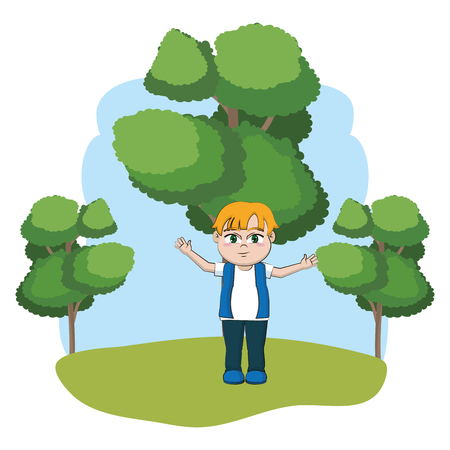 cute child cartoon vector illustration graphic designのイラスト素材
